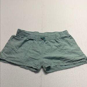 Patagonia Hemp/cotton Women's Sage Green Casual Drawstring Shorts Small